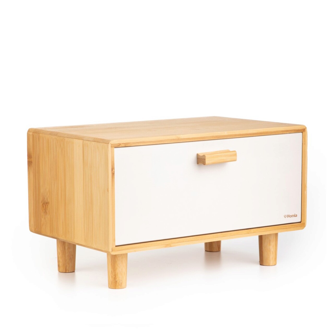 Cutie pentru paine Bambou, Homla, 35x23 cm, bambus, natur/crem - imagine 7